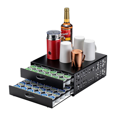 FlagShip organizador K-Cup dos niveles, vista superior para ver 84 cápsulas.