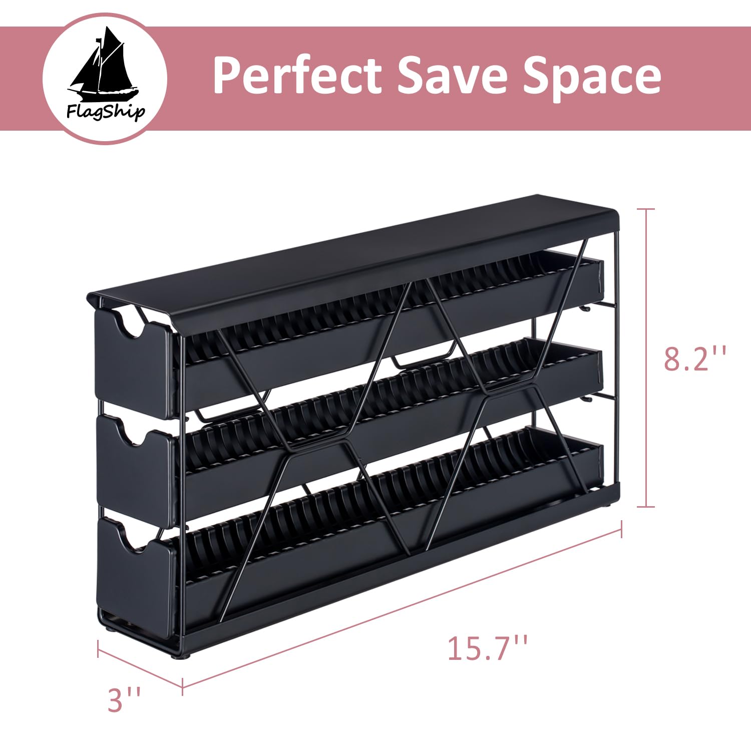 FlagShip porta-cápsulas Vertuo, montaje en pared, mejor organización de la cocina.