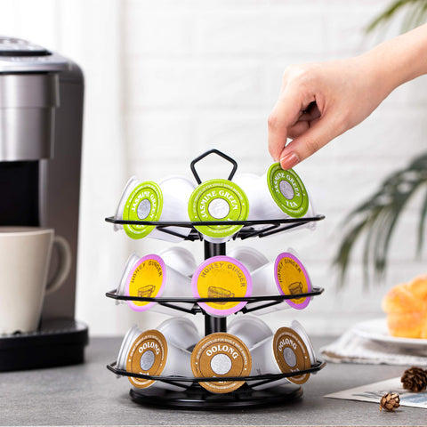 FlagShip portacápsulas diseño práctico para cocinas pequeñas.