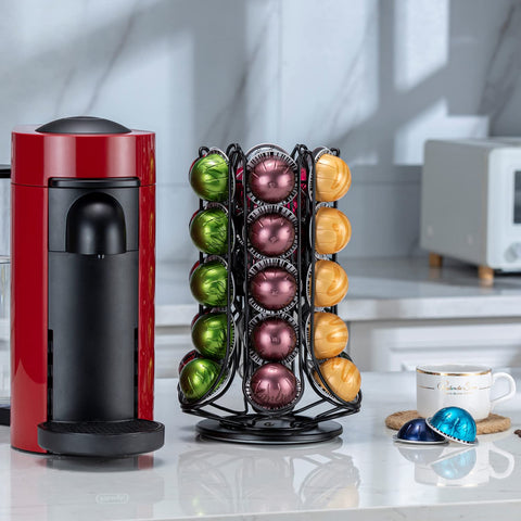 Rotación de 360 grados para tomar cápsulas desde cualquier lado.