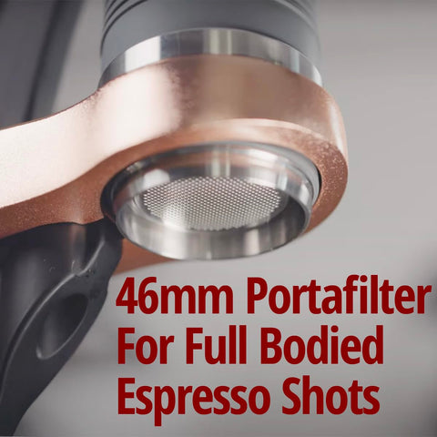 Flair UPDATED PRO 3 Negro, crema en espresso: observa la crema durante la extracción.