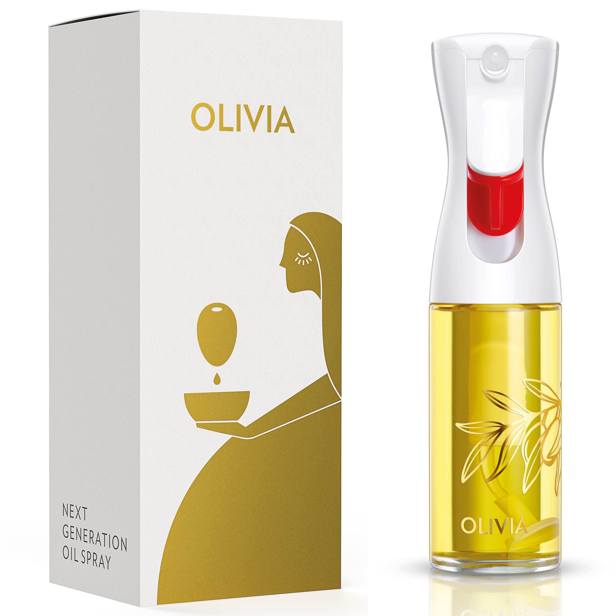 Flairosol Olivia atomizador continuo para aceite y control preciso de porciones.