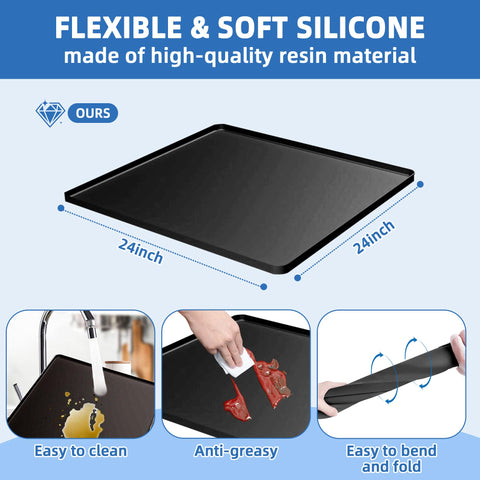 Flamiracle alfombra silicona frigorifico, absorbe vibraciones y protege el piso.