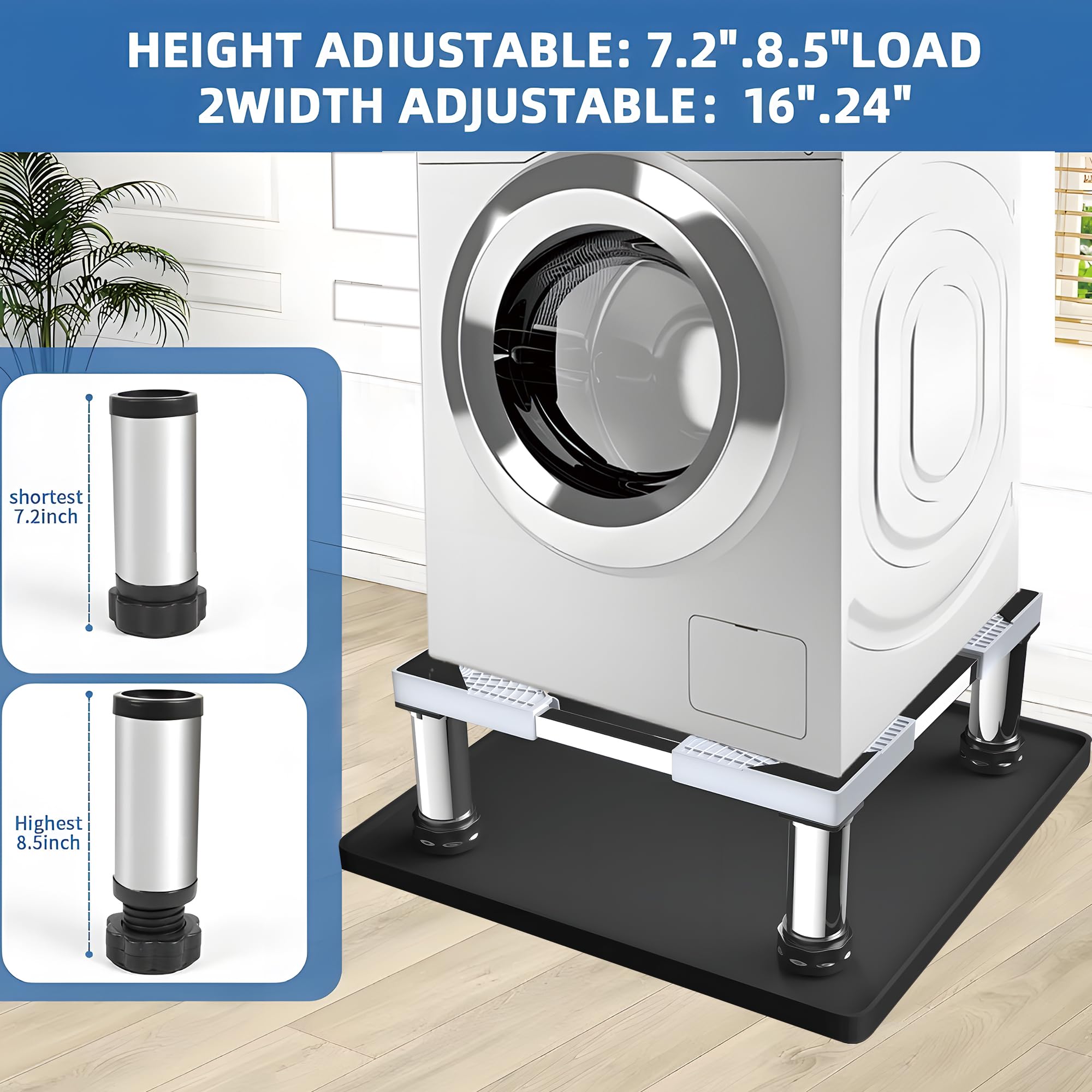 Flamiracle patas inox ajustables, soporte resistente para cargas de hasta 400 lb.