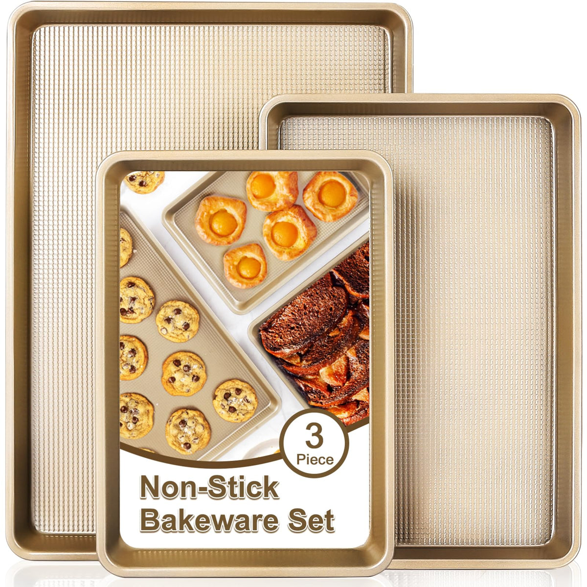Bandeja FLAREFX cuarto hoja antiadherente para hornear galletas y pasteles