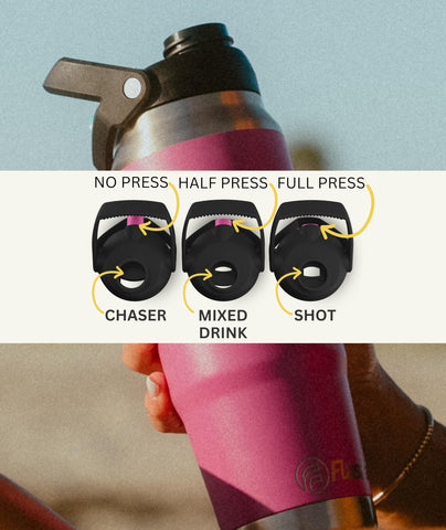 Flaskap FreePour: boton-media para ajustar bebidas con o sin mezclador