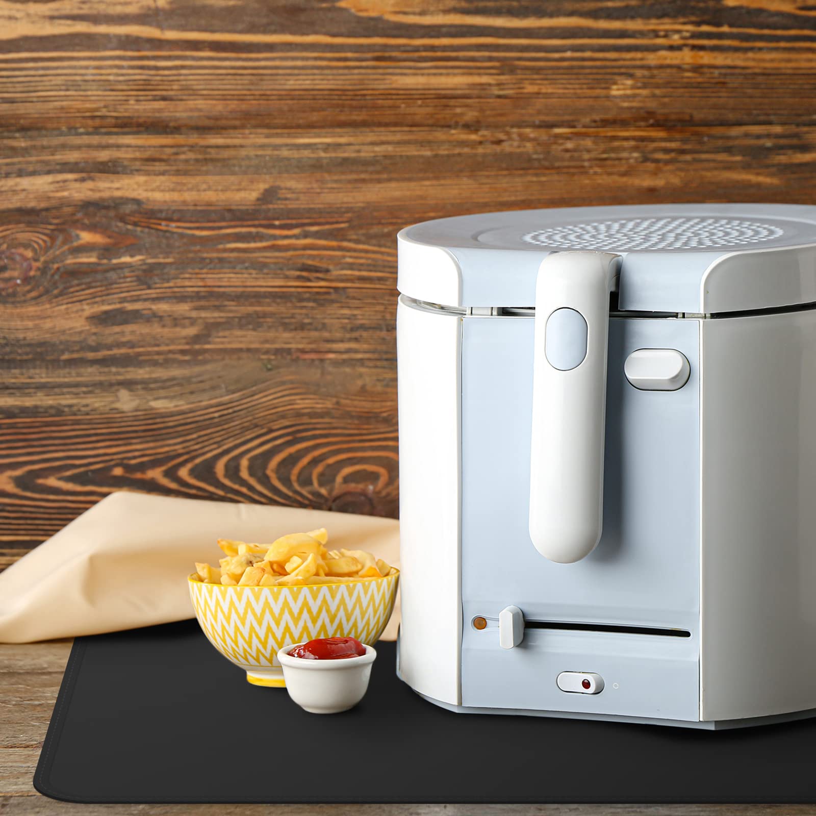 FLASLD Tapete multifuncional para microondas, freidora de aire y cafetera.