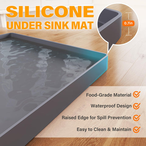 FLATO esterilla de silicona impermeable, resistente a aceites, ideal para derrames.