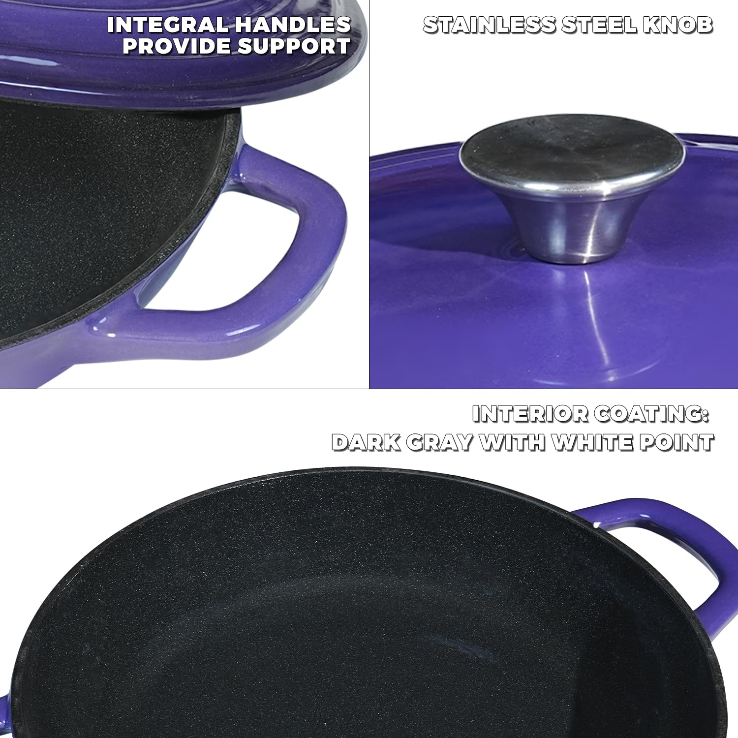 Asas ergonómicas de la cazuela Flavehc para agarre cómodo.