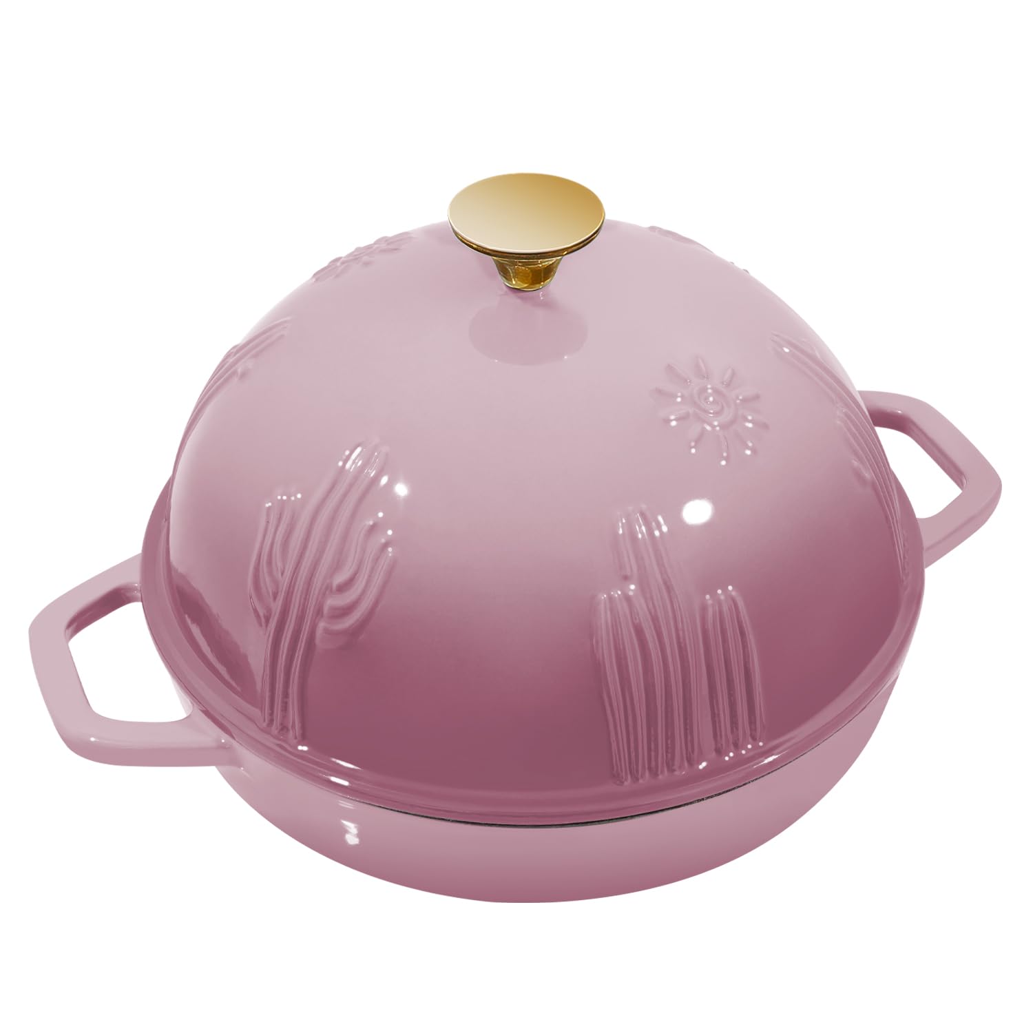 Flavehc Horno de hierro, tapa cúpula atrapa vapor para mejorar la expansión.
