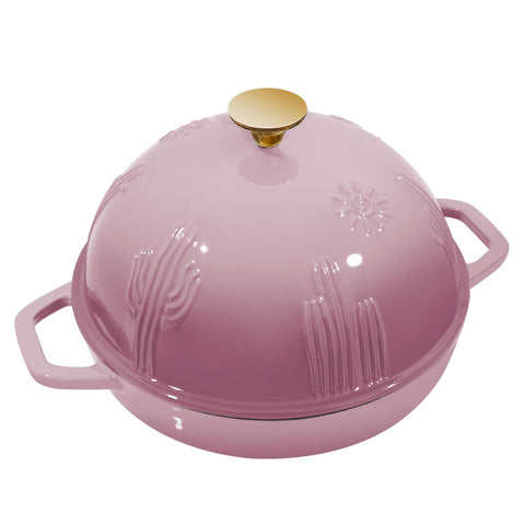 Flavehc Horno de hierro, tapa cúpula atrapa vapor para mejorar la expansión.