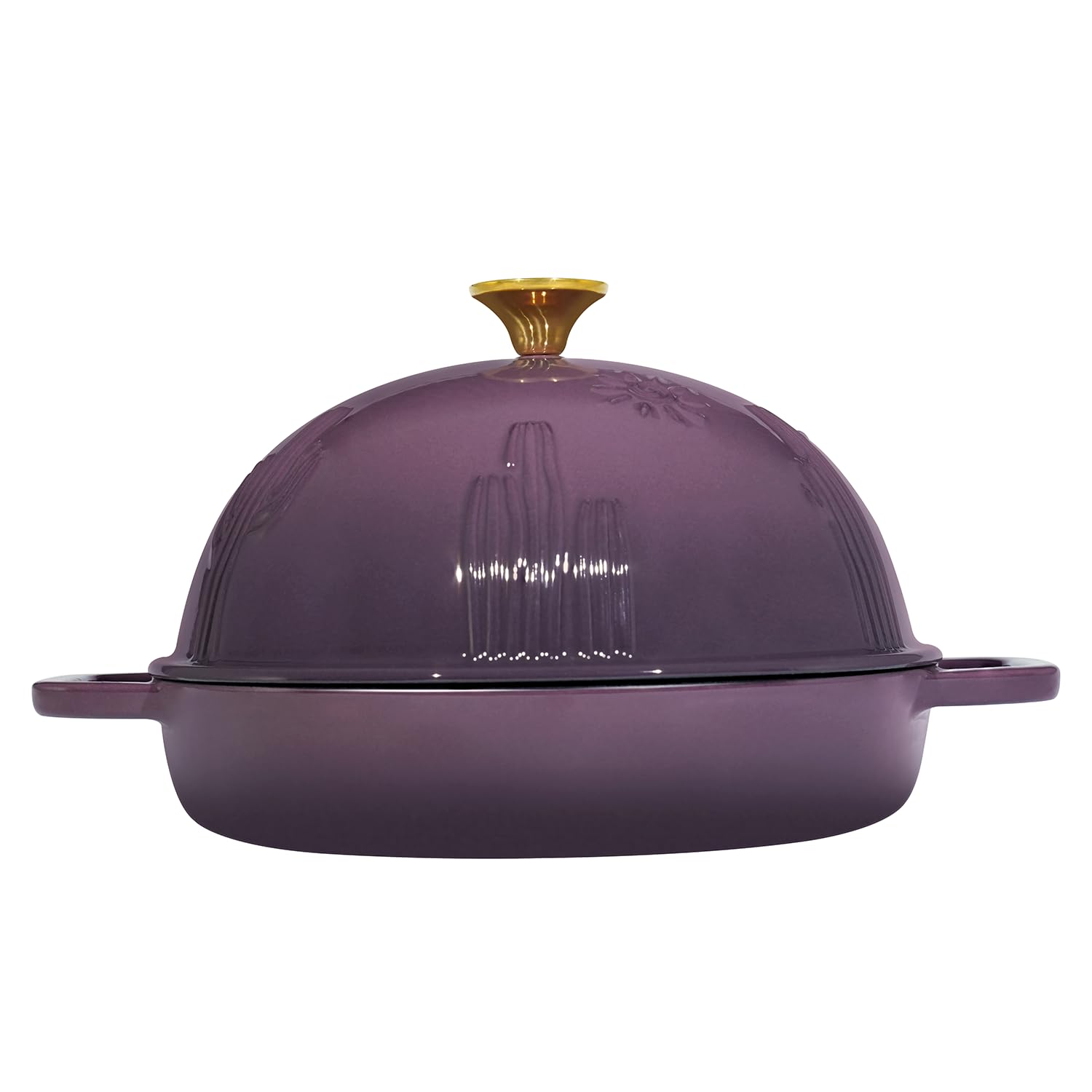 Flavehc Horno Pan interior esmalte mate facilita limpieza y cocción uniforme.