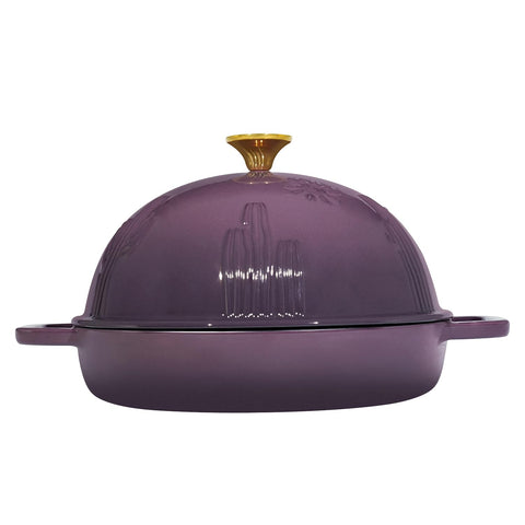 Flavehc Horno Pan interior esmalte mate facilita limpieza y cocción uniforme.