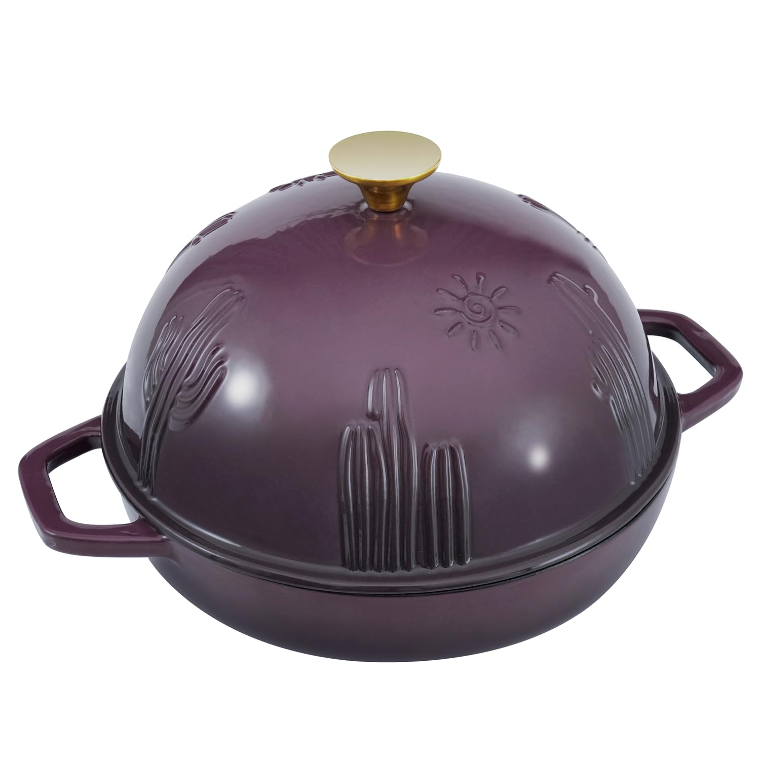Flavehc Horno con tapa cupula magenta: retiene vapor para pan esponjoso.