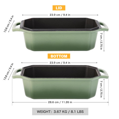 Mango ergonómico del pan Flavehc, seguro al manipular el molde caliente.