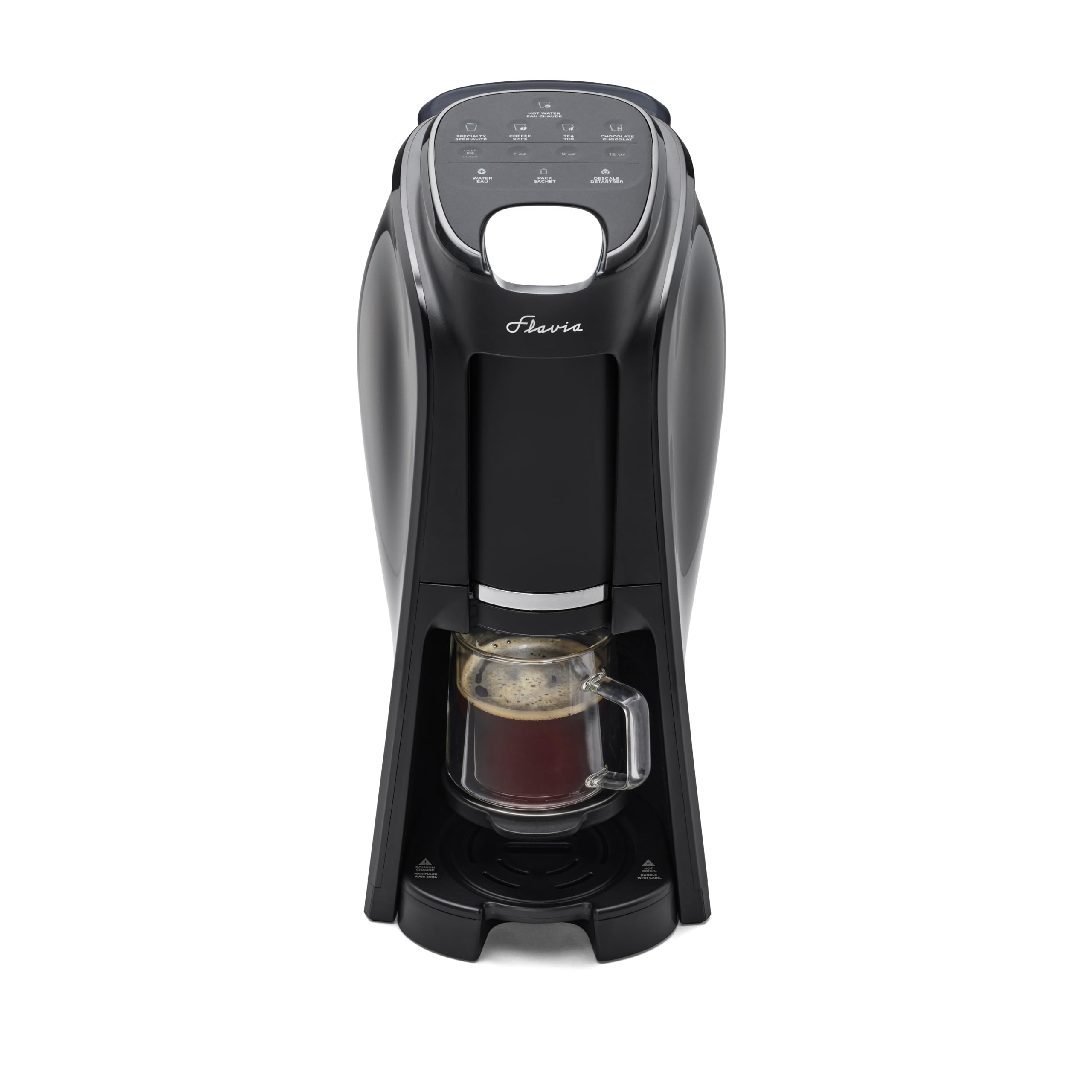 Flavia Aroma Brewer vista frontal, ideal para cocinas pequeñas