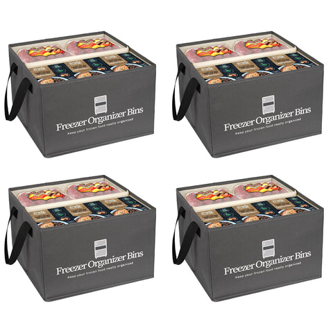 Flenpptly contenedores congelador 4pack con gran capacidad para ordenar alimentos