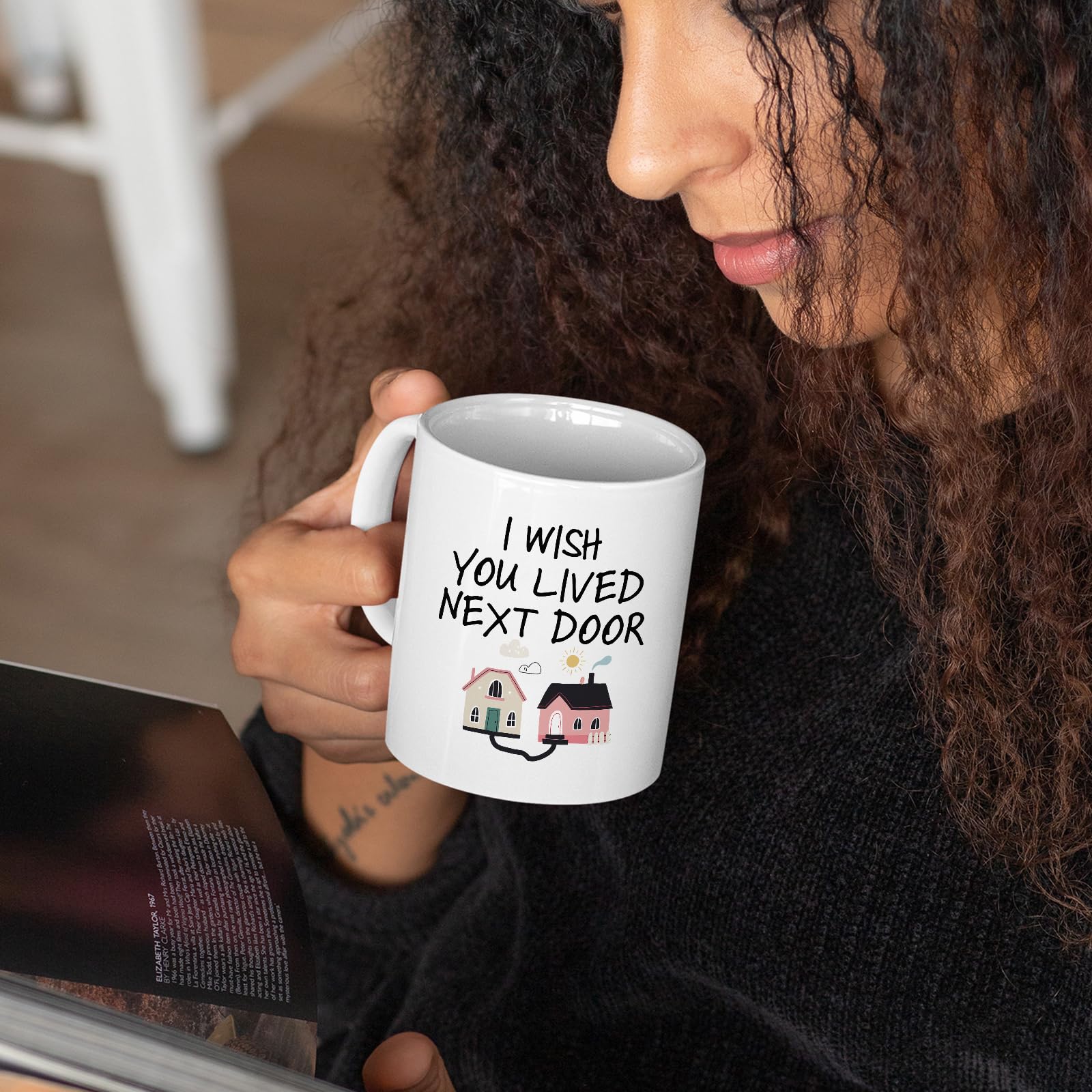 Regalo FLEXISAVVY para mejor amiga, taza cerámica 11oz
