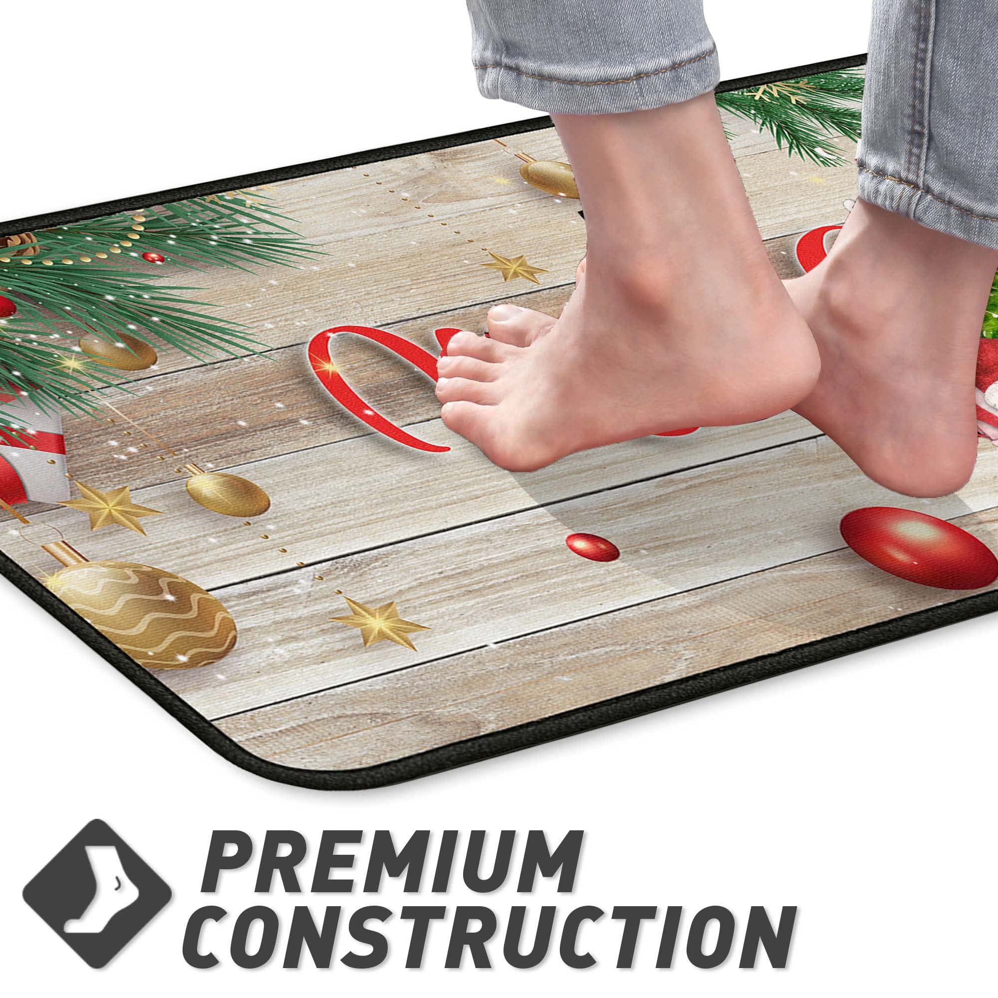 Alfombra decorativa Flippana, añade estilo navideño a la cocina y entrada.