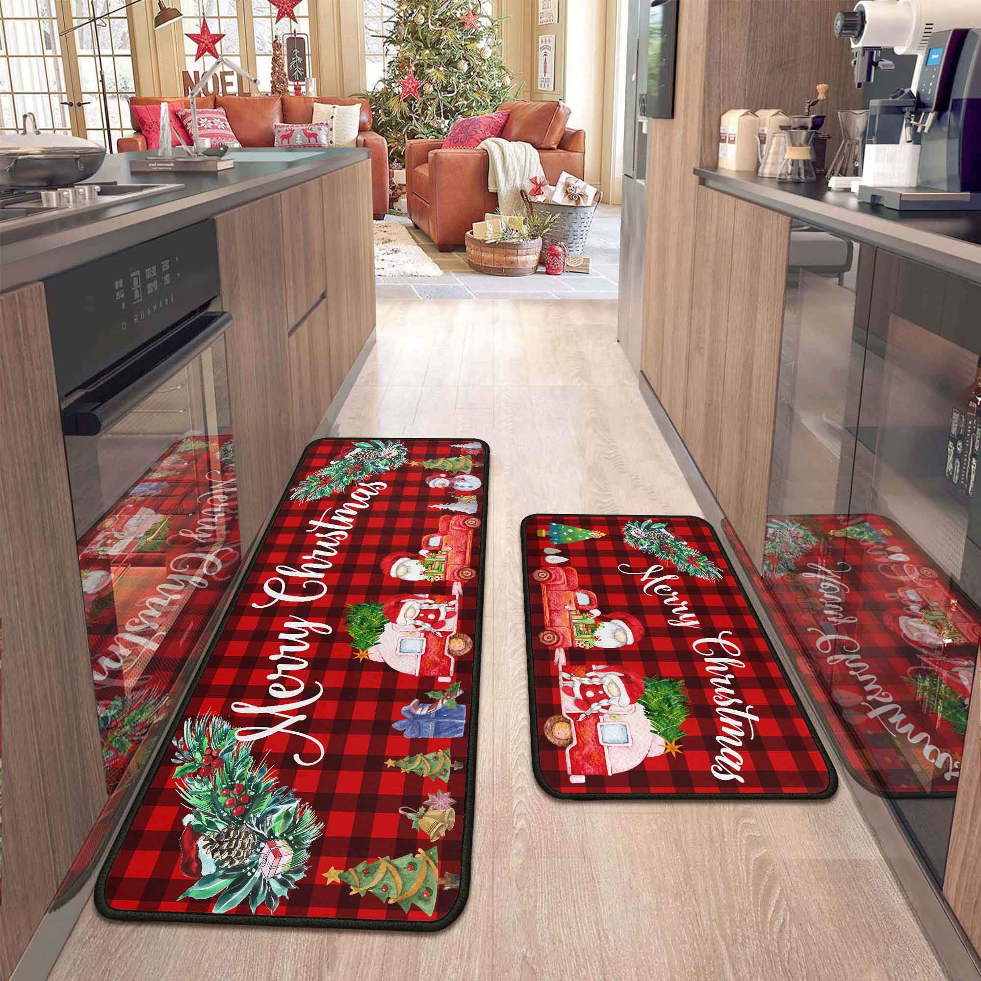 Flippana: alfombras navideñas para cocina de 17x47, perfecta para decorar y proteger el piso