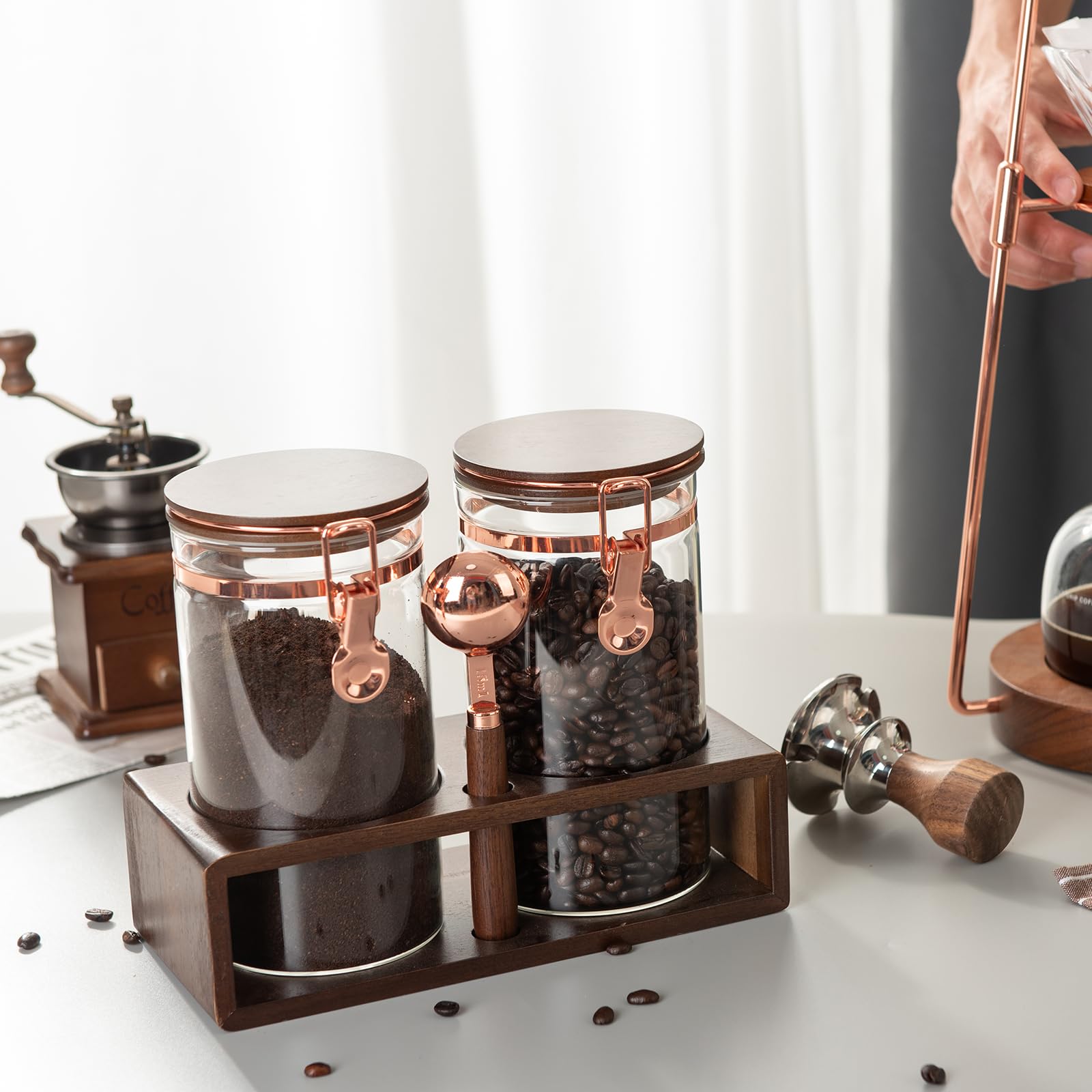 Flmeyaza contenedores para café con cierre hermético para conservar frescura.