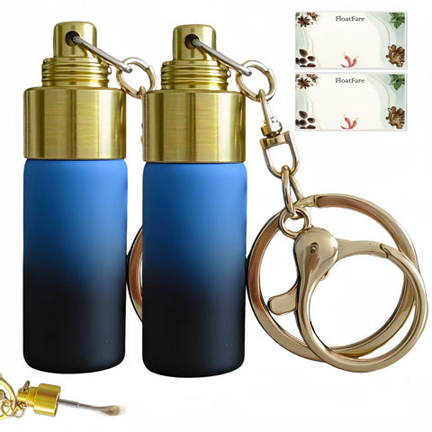 FLOATFARE vial mini de vidrio con cucharas para especias en viaje.