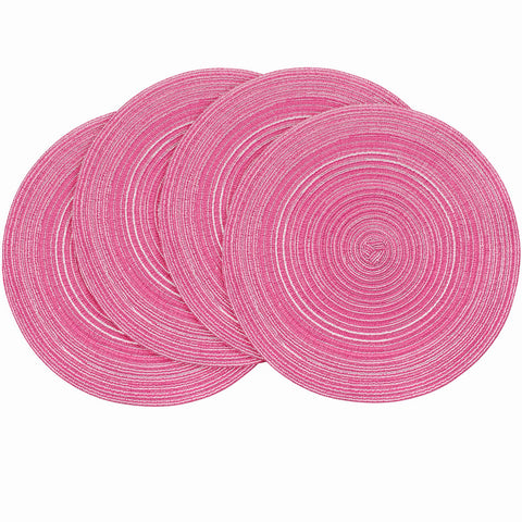 Floroom manteles circulares redondos trenzados de 15 pulgadas, ideales para proteger la mesa durante las comidas.