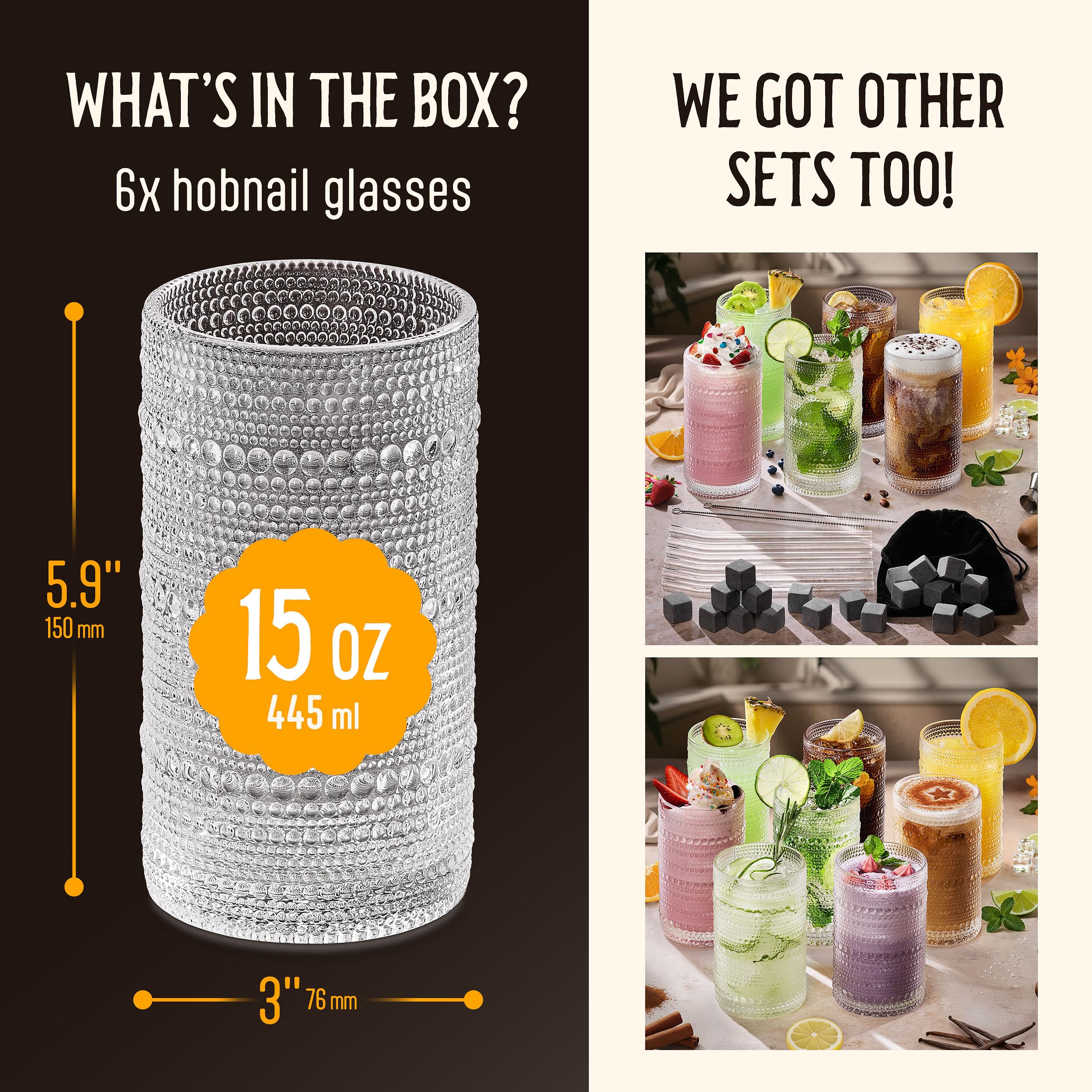 Vaso Florvani Hobnail con relieve textural para mesa elegante.