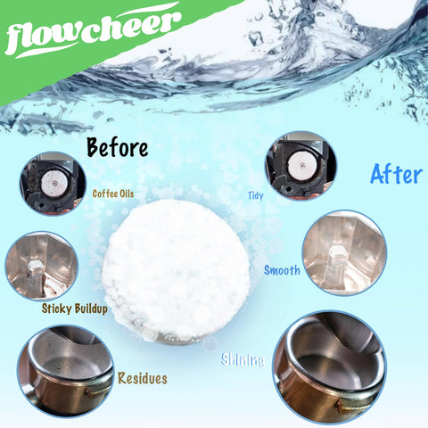 flowcheer tableta descalcificadora compatible con Nespresso protege el sistema de calefacción