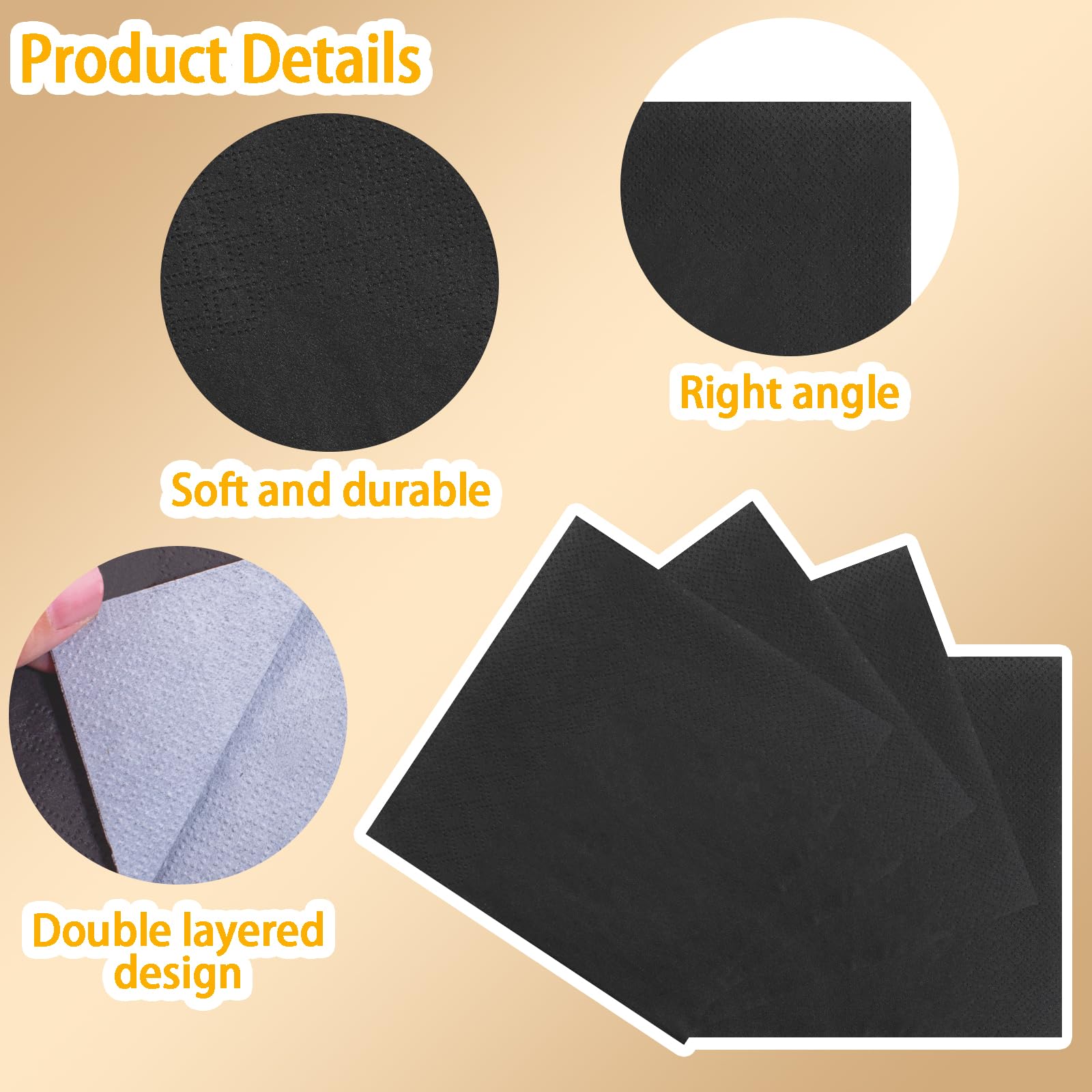 FLOWERCAT servilletas negras para bodas: estilo y comodidad en la recepción.