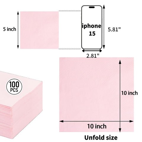 FLOWERCAT servilletas rosas 100 unidades: absorbentes y desechables para cenas sin complicaciones.