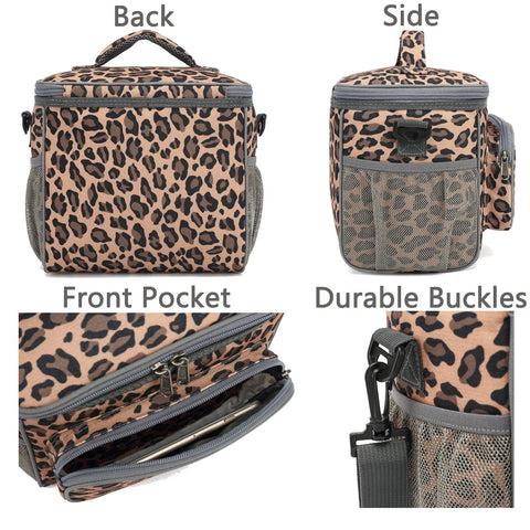 FlowFly bolsa Leopardo con bolsillos laterales para botellas y bebidas