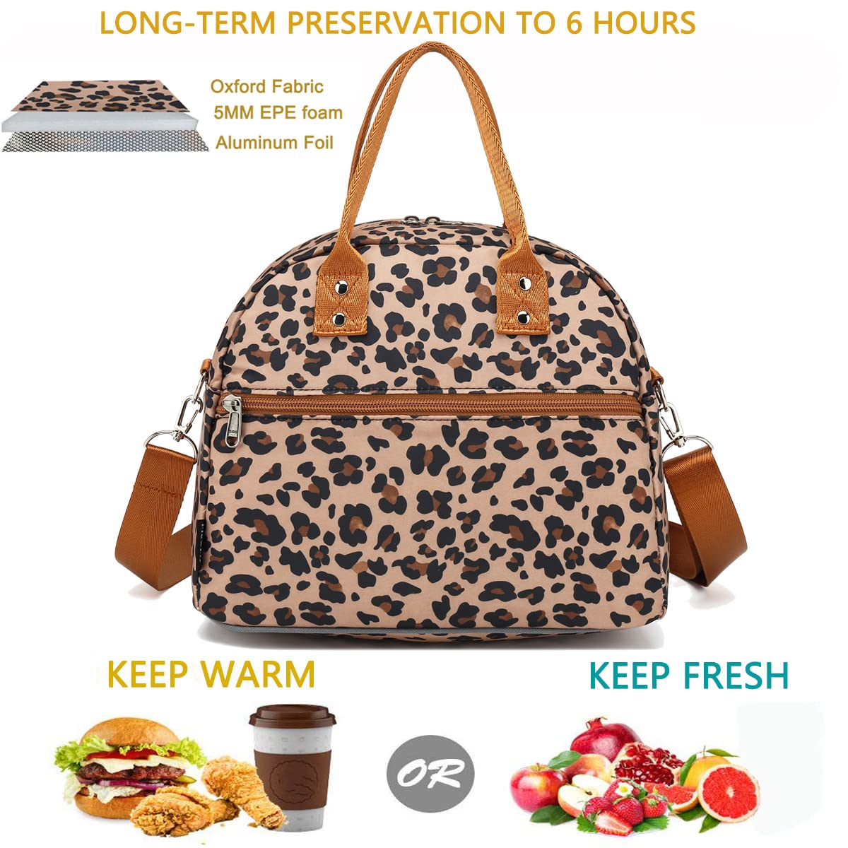 FlowFly bolsa almuerzo grande, ideal para comidas diarias