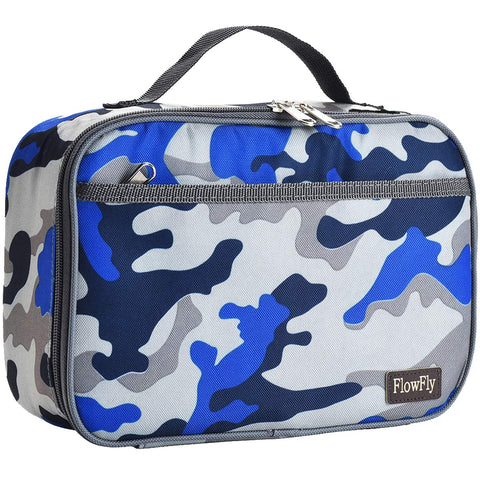 FlowFly bolsa-almuerzo infantil azul camuflaje mantiene la comida fresca