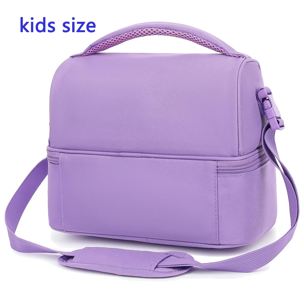 FlowFly morado doble-decker: diseño compacto y ligero para la escuela o trabajo.