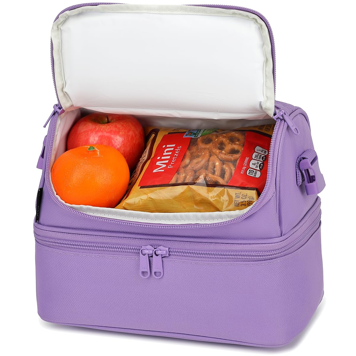 FlowFly doble-decker: cierre para uso diario en viajes, picnic o escuela.