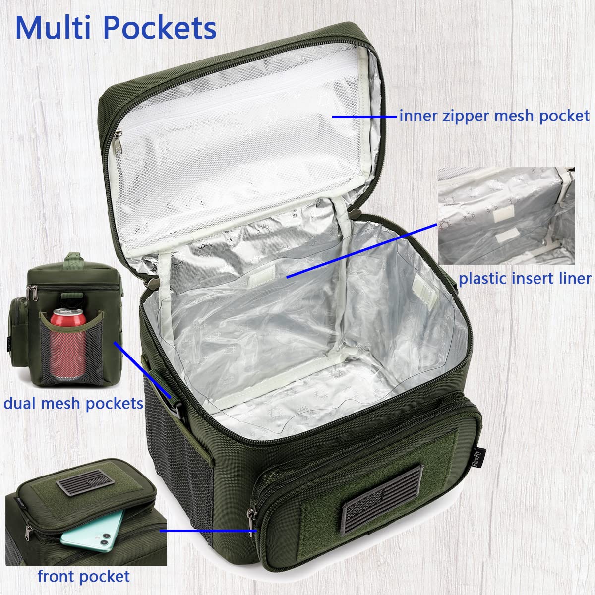 Forro interior impermeable FlowFly evita filtraciones y facilita limpieza.