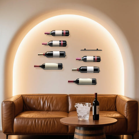 FLstudio soporte vino pared metal para cava y bar en casa