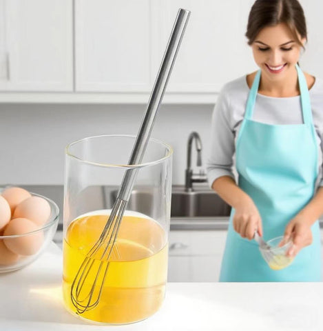 FLYINGSEA batidor mini, diseño compacto ideal para cocinas pequeñas.