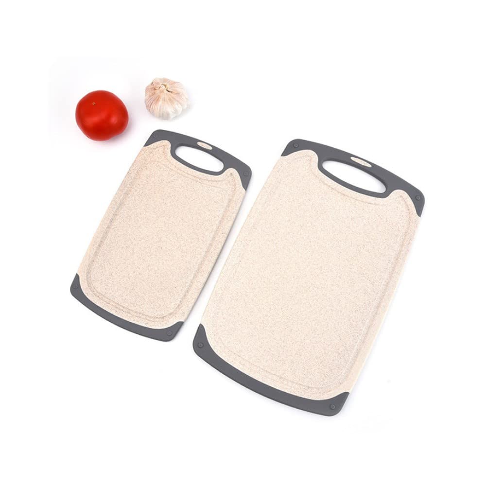 Tabla de cortar FlyingSea mediana, doble cara, ranura para jugos y agarres antideslizantes.