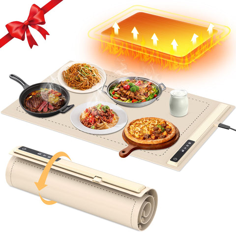 Flylipu Calentador de Alimentos con ajuste de temperatura para mantener platos a punto