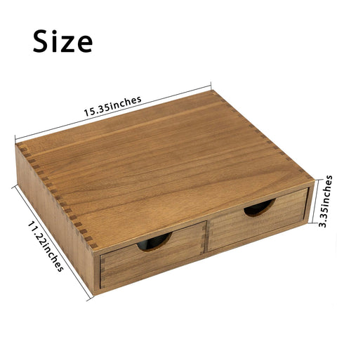 Flyyee Organizador K-Cup de madera: dos cajones para clasificar cápsulas.