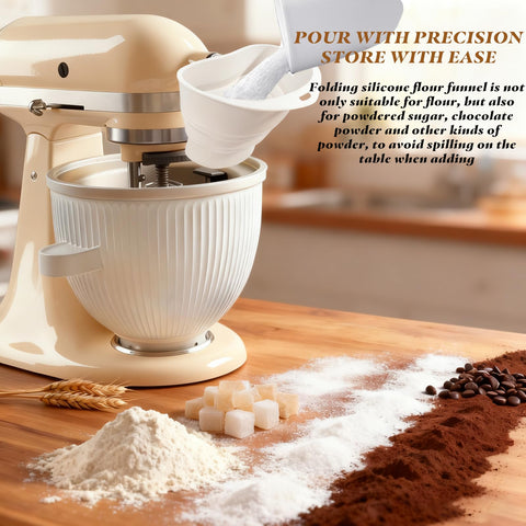 FMOYSIEN embudo en V para KitchenAid, flujo suave y sin atascos.