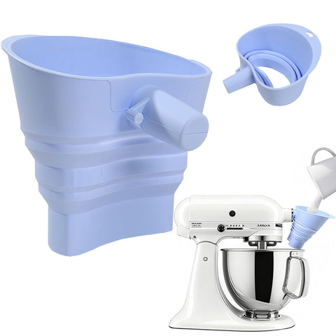 FMOYSIEN embudo harina plegable para KitchenAid, azul, vertido limpio
