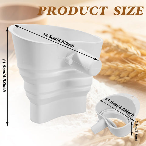 FMOYSIEN embudo plegable para KitchenAid, fácil almacenamiento tras el uso.