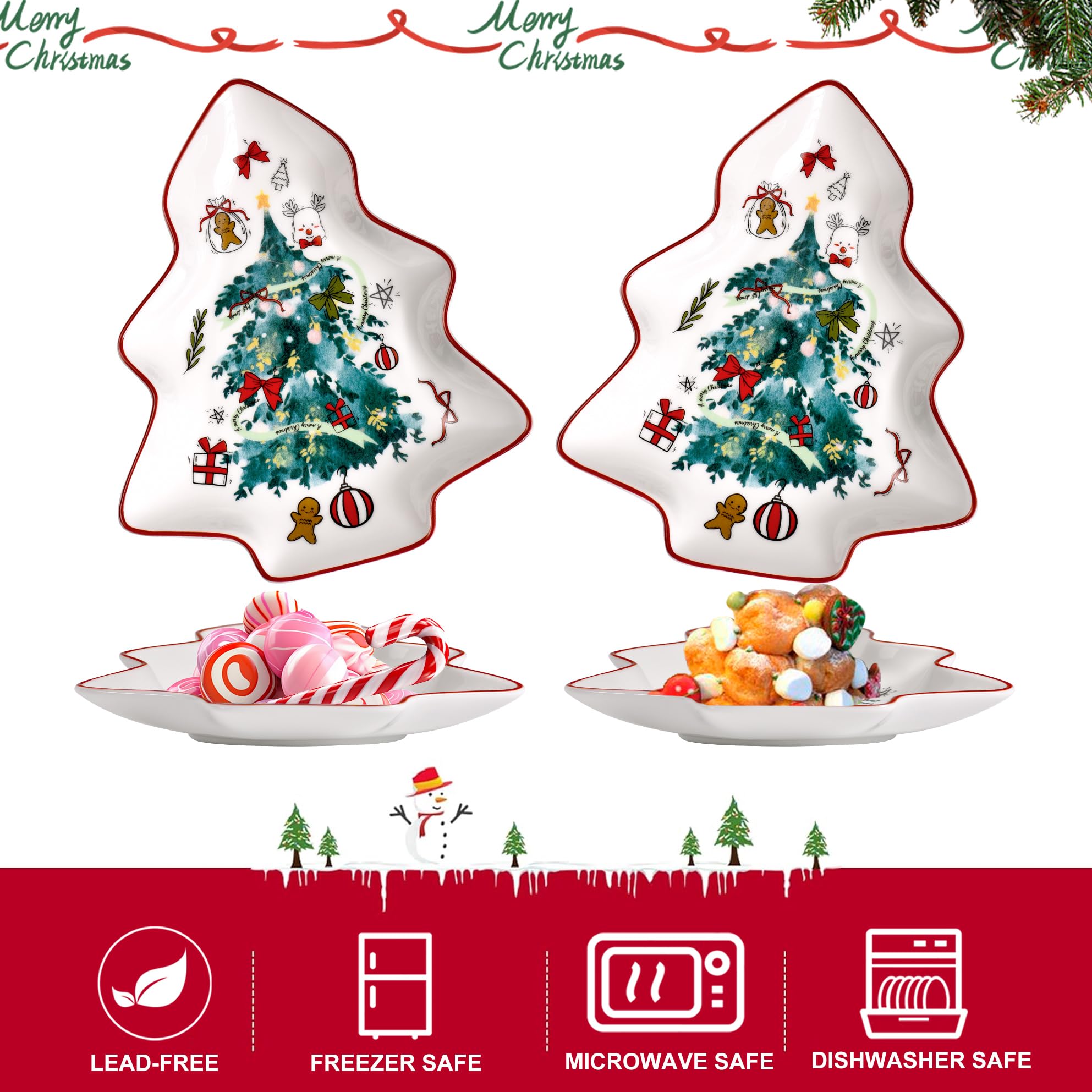 fMSDD reposacucharas árbol navidad cerámica verde para cocina