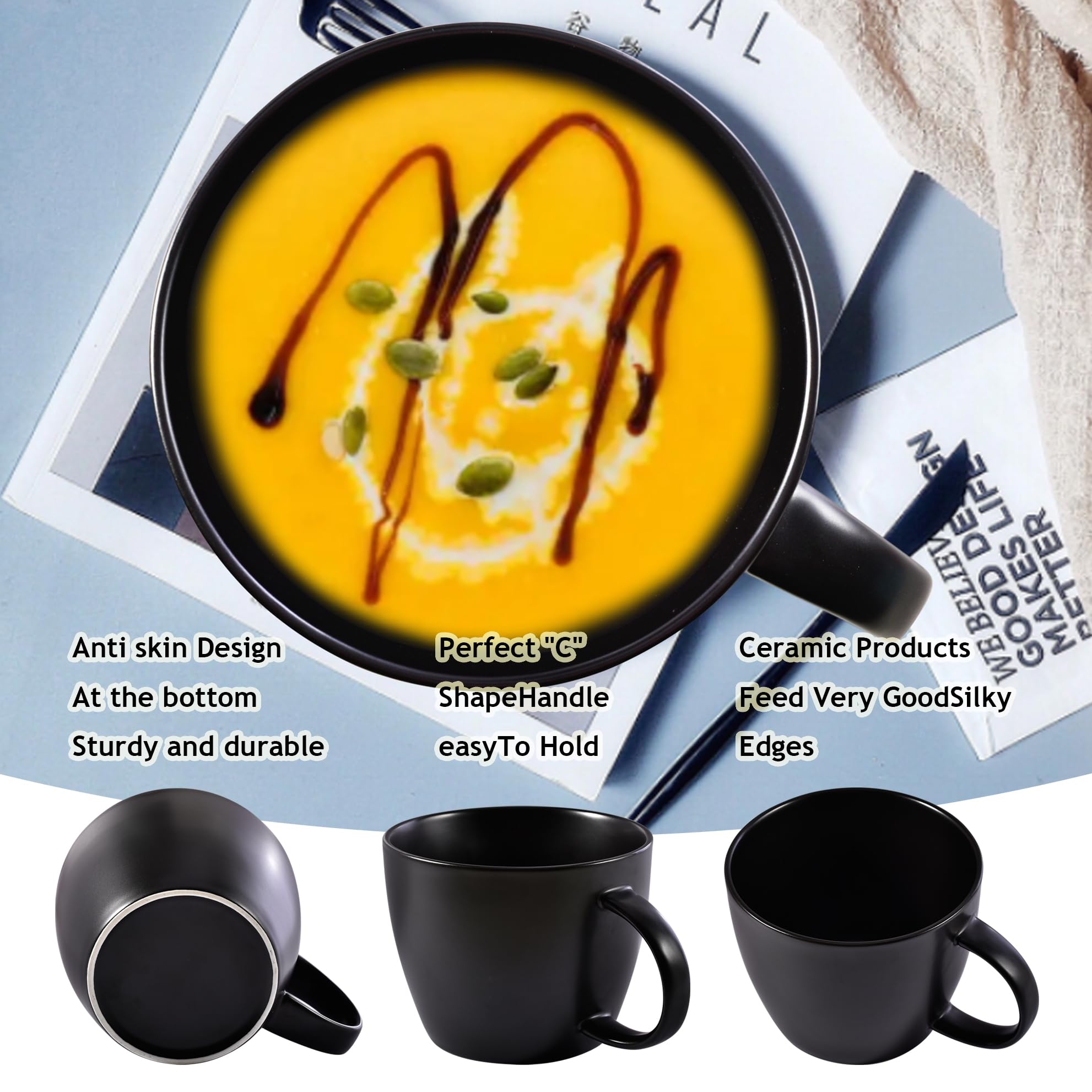 fMSDD taza apta para microondas, diseño cómodo y duradero