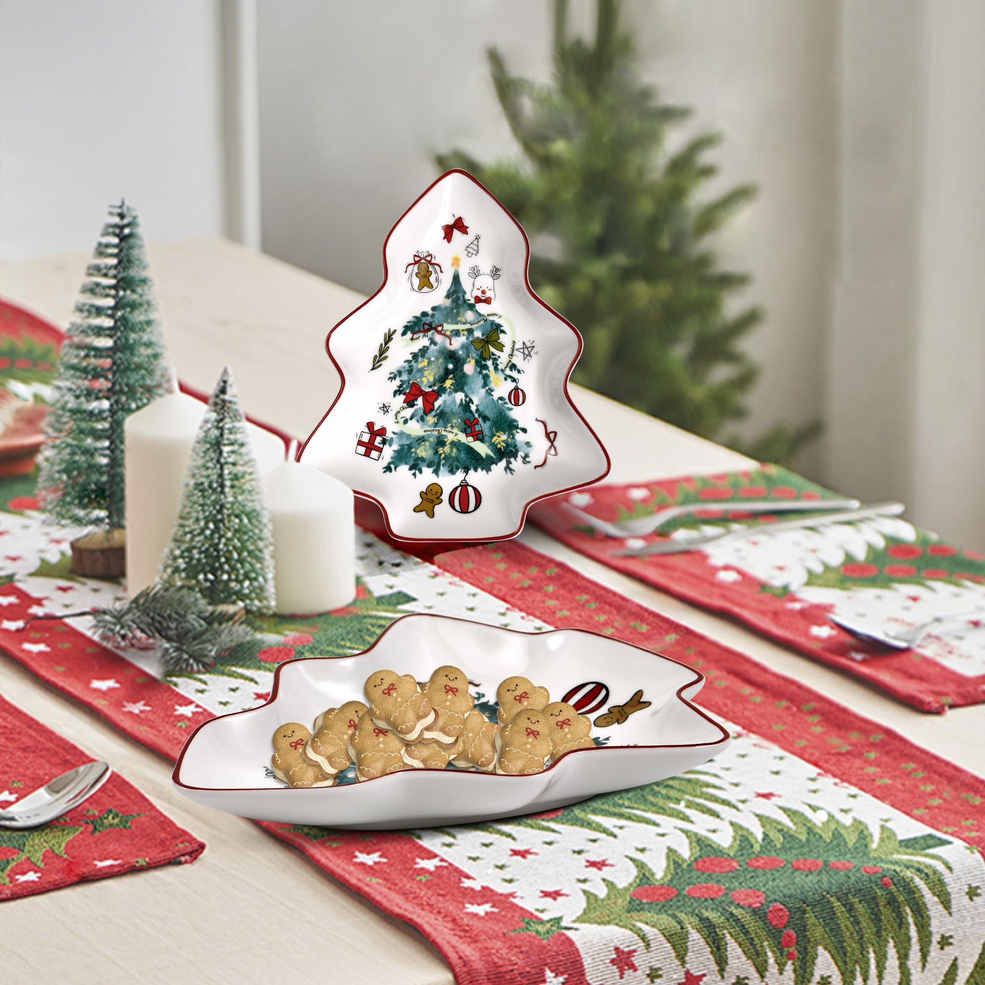 fMSDD uso mesa navidad cerámica verde