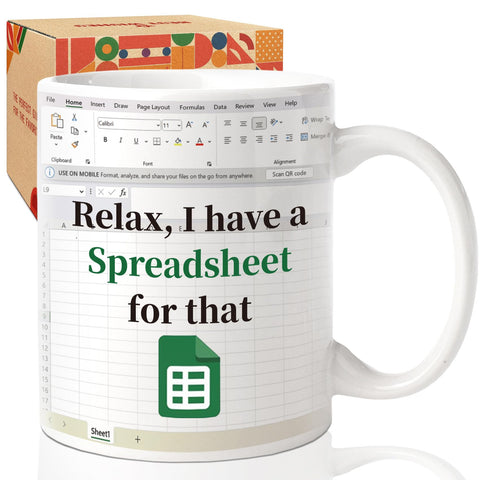 Taza FNWSJ Contador con frase relajante para uso diario