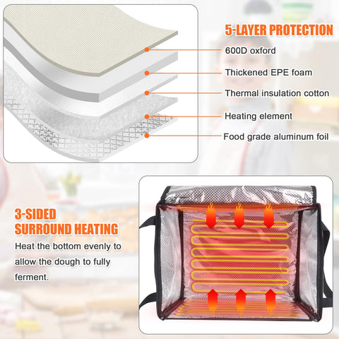 Foandbevi caja de fermentación con tres zonas de calor, temperatura estable.